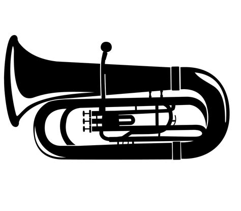 Marching Tuba Clipart Black