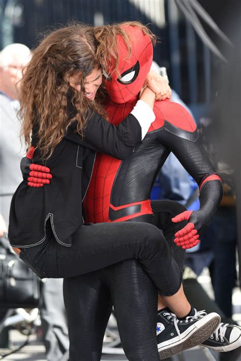 Far from home is a 2019 superhero action film produced by marvel studios and sony pictures. Tom Holland and Zendaya on the Set of "Spider-Man: Far ...