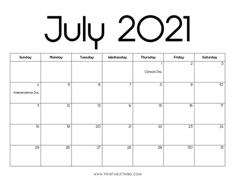 Is there a free printable february 2021 calendar? July 2021 Calendar PDF, July 2021 Calendar Image, Print ...