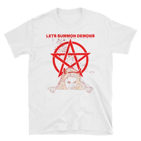 Satanic Shirt Lets Summon Demons Shirt Summoning The Devil And Etsy