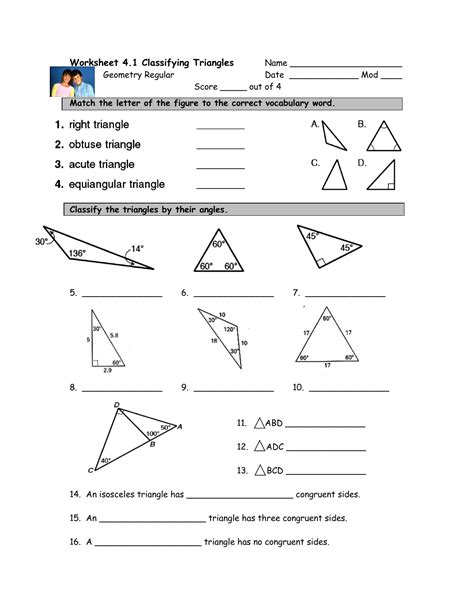 Classifying Triangles By Sides And Angles Worksheet Classifying Triangles By Angles Worksheet