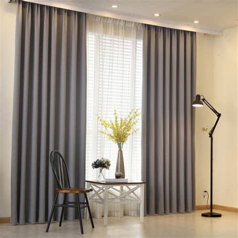 Napearl Modern Curtain Plain Solid Color Blackout Full