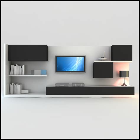 Tv Wall Unit Modern Design X 15 3d Models