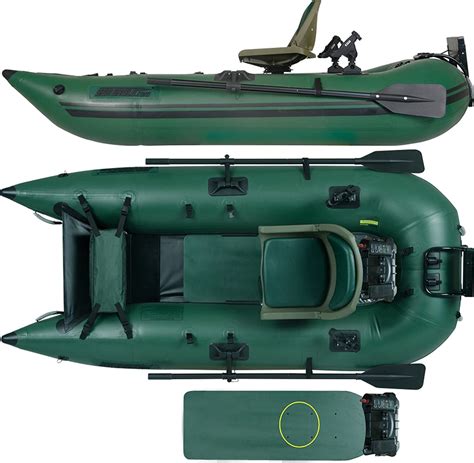 Sea Eagle 285 Inflatable Portable Frameless Fishing Pontoon Boat Pro P