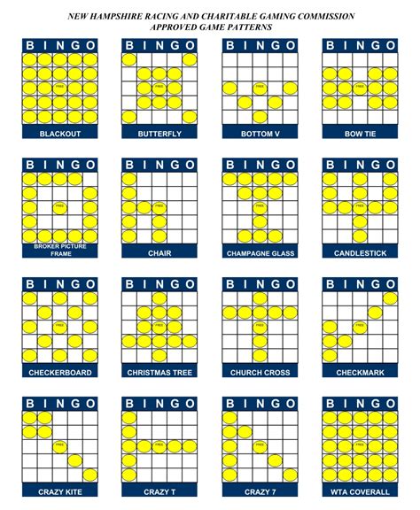 Bingo Game Patterns Printable 2023 Calendar Printable