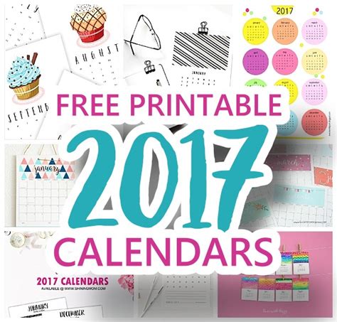The Best Free Printable Calendars For 2017 Organization And Planning