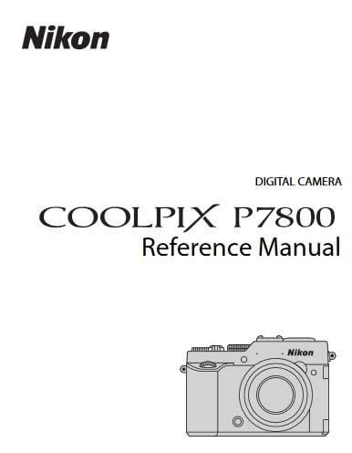 Nikon Coolpix P7800 Manual User Guide PDF