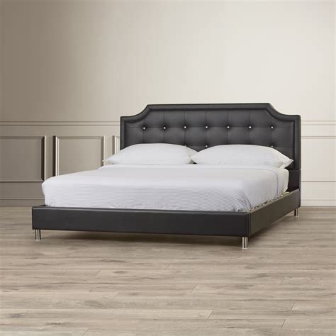 Framed in exotic bamboo, the platform bed's upholstered headboard in soft woven fabric brings a sense of refined luxury to the bedroom. Mercer41 Blanke Upholstered Platform Bed & Reviews | Wayfair