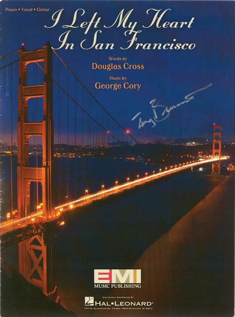Lot Detail Tony Bennett Signed I Left My Heart In San Francisco