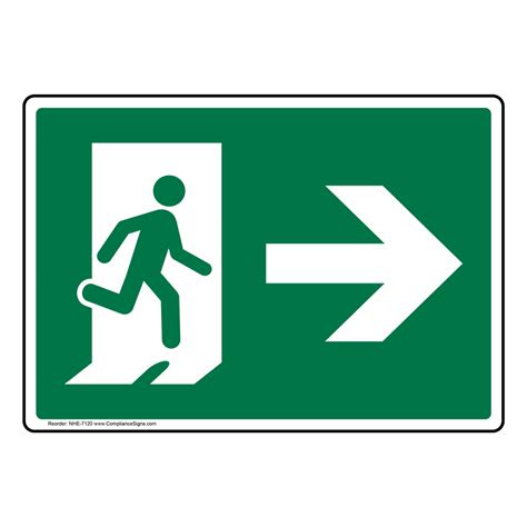 Exit Right Symbol Sign Nhe 7120 Enter Exit