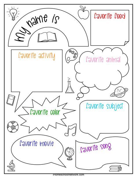 All About Me Activities Free Printables
