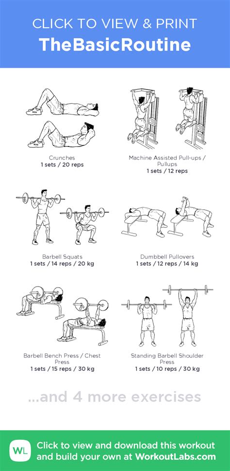 Thebasicroutine Click To View And Print This Illustrated Exercise