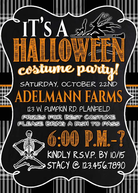 Halloween Party Invitation Adult Halloween Invitations Etsy