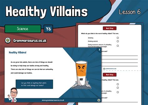 Identify scientific evidence that has been used to support or refute ideas or arguments. Year 6 Animals Including Humans - Lesson 6 - Grammarsaurus