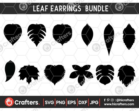 Download icons in all formats or edit them for your designs. Leaf Earring SVG 12 Faux Leather Earrings SVG | Hi Crafters