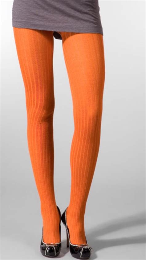 Orange Delight Orange Tights Colored Tights Outfit Patterned Tights