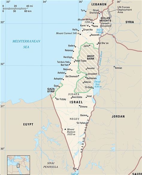Israel Map Printable
