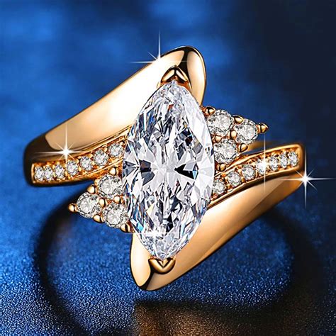 hot selling new design luxury gold plated women ring women rings pricing jewelry top selling