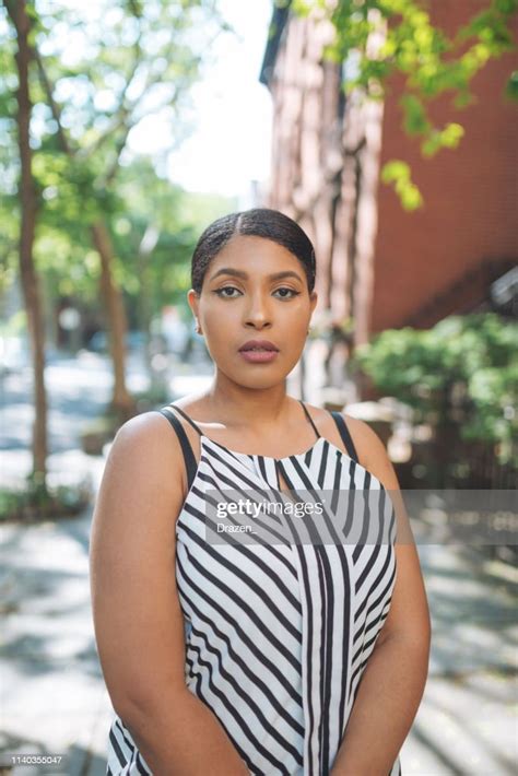 Beautiful Millennial Plus Size Dominican Woman In New York High Res