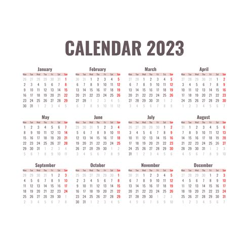 Calendario Simple 2023 Kalender Minimalista Png Calendario 2023