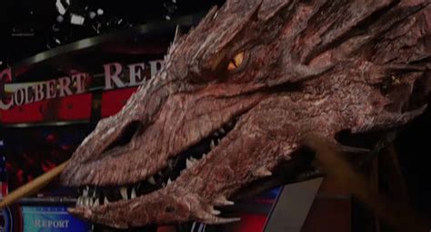Stephen Colbert Interviews Smaug The Dragon Topless Robot