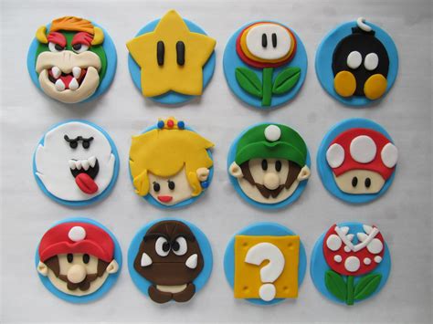 The cake is an item and recipe that appears in the paper mario series. Mario Cupcake Toppers. 24 Super Mario Cupcake Ring Party ...