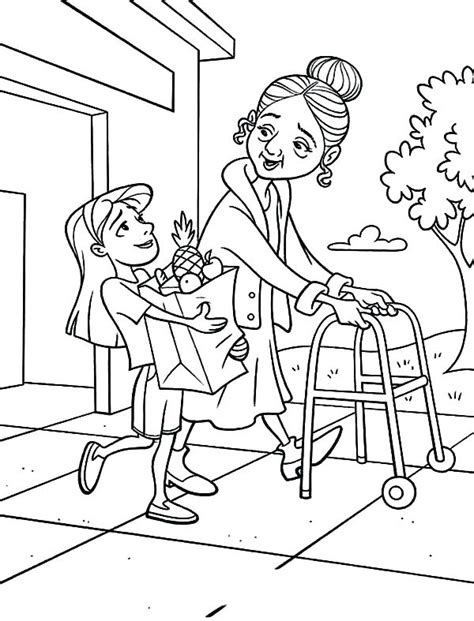 Coloring Pages Of Helping Hands