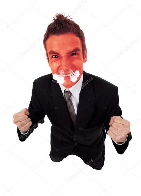 Angry Business Man With Red Exploding Face Royalty Free Stock Photos