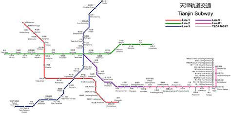 Tianjin Subway Map Tianjin Maps China Tour Advisors