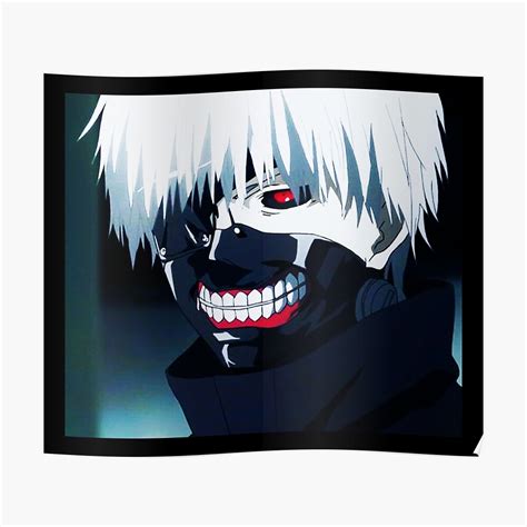 Ken Kaneki From Tokyo Ghoul Black And White Poster By