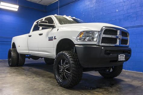 The truck was ordered from the factory with every option available. GIANT Lifted Cummins Diesel 2015 Dodge Ram 3500 Dually 4x4 ...