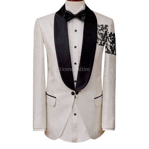 White Tuxedo Suit Custom Tailored White Tuxedos Uomo Attire