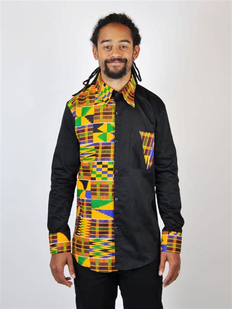 Kente Shirt African Men Clothing African Mens Wear Ankara Shirt By W