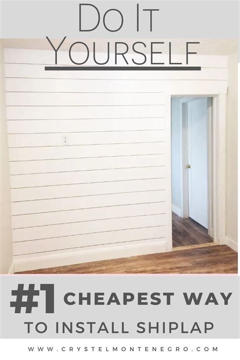 Cheap And Easy Way To Shiplap A Wall Shiplap Wall Diy Diy Shiplap