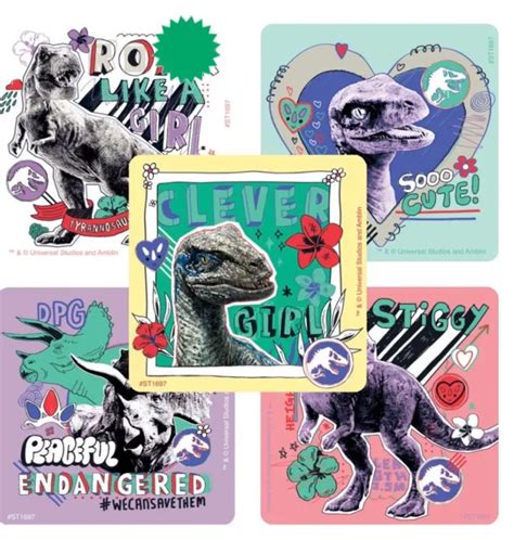 25 jurassic world doodle dinosaur stickers party favors rewards 3 35 picclick