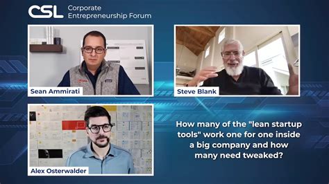 Alex Osterwalder And Steve Blank Corporate Entrepreneurship 2020 Forum
