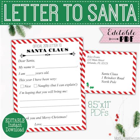 Paper Invitations And Announcements Letter To Santa North Pole Mail