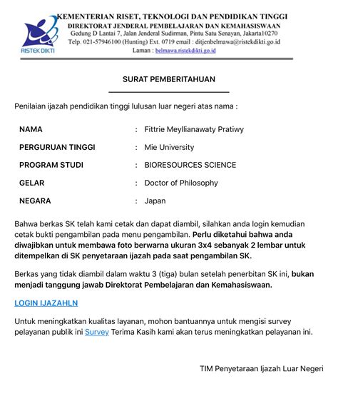 Contoh Surat Verifikasi Ijazah Contoh Terbaru Vrogue Co