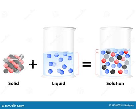 Solution Solid In Liquid Stock Vector Image 67386593