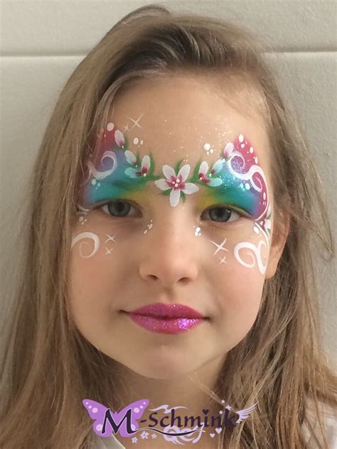M-Schmink flower girl. Princess Face Painting, Girl Face Painting, Face