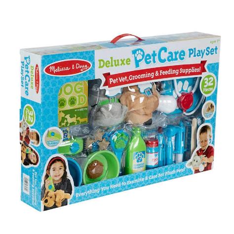 Melissa And Doug Deluxe Pet Care Playset 32 Pieces
