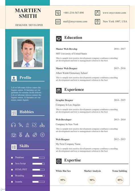 Stationary Resume Template Editable Cv For Word Downloadable