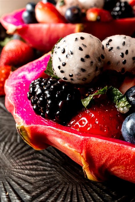 Easy Dragon Fruit Salad With Berries Whisked Away Kitchen