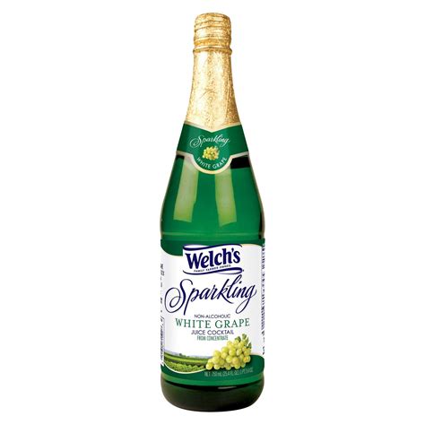 Welchs Sparkling White Grape Juice 254 Fl Oz Glass Bottles