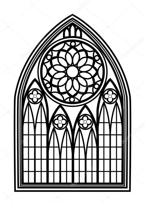 Gothic Window Vector At Collection Of Gothic Window