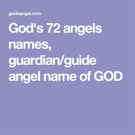 Gods 72 Angels Names Guardianguide Angel Name Of God Names Of God