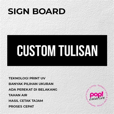 Jual Custom Sign Board Nama Ruangan Akrilik Print Papan Nama Ruang