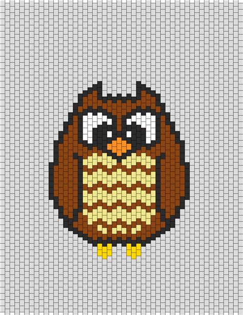 Little Owl Bead Pattern Peyote Bead Patterns Animals Bead Patterns