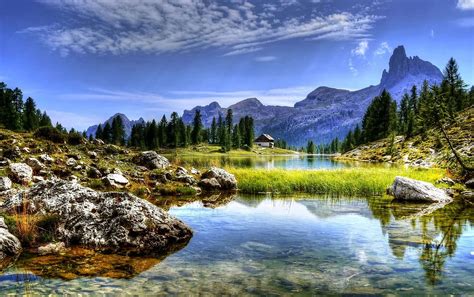 3840x2160 Country Dawn Fall Forest High Tatras Lake Landscape