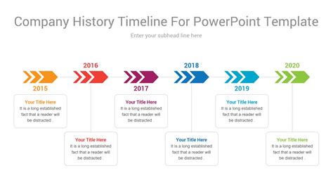 Company History Timeline For Powerpoint Template Ciloart